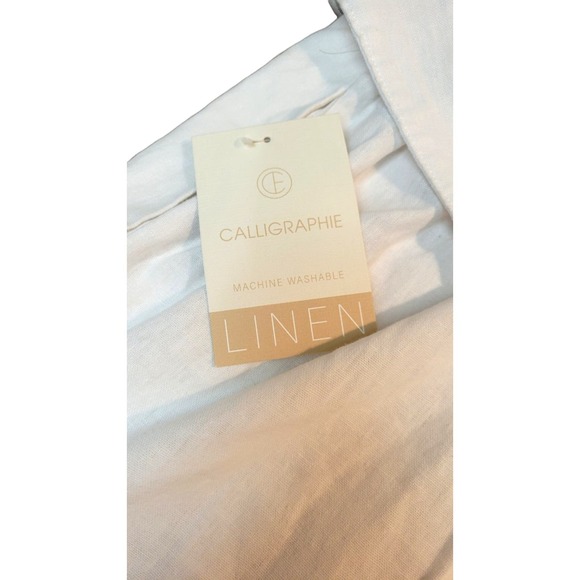 Calligraphie White Linen Skort Size XL Pockets - Picture 4 of 11